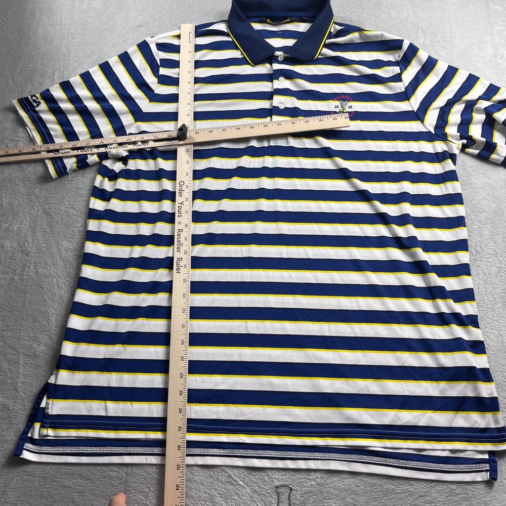 Polo Ralph Lauren 2020 US Open Winged Foot Golf Polo Shirt Mens XXXL Blue Stripe - Picture 7 of 10